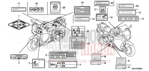 CAUTION LABEL VFR1200FDD de 2013